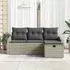 vidaXL Garten-Sofa-Set 4-tlg. mit Kissen, hellgrau, Poly-Rattan (3359251)