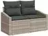 vidaXL Garten-Sofa-Set 4-tlg. mit Kissen, hellgrau, Poly-Rattan (3359251)