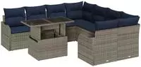 vidaXL Essgruppe 9 stk. Grau