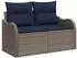 vidaXL Essgruppe 9-tlg., grau (3348441)