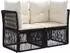 vidaXL Gartenlounge-Set 8-tlg. schwarz Poly-Rattan (3434236)