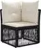 vidaXL Gartenlounge-Set 8-tlg. schwarz Poly-Rattan (3434236)