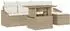vidaXL Gartenlounge-Set mit Stauraum, 6-tlg., beige, Polyrattan (3358563)