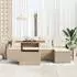 vidaXL Gartenlounge-Set mit Stauraum, 6-tlg., beige, Polyrattan (3358563)