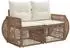 vidaXL Gartensofa-Set 7-tlg. Poly-Rattan beige/cremeweiß (3436902)