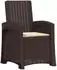 vidaXL Garten-Essgruppe 5-tlg., PP, braun/creme