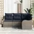 vidaXL Garten-Sofaset Polyrattan grau (3345685)