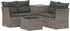 vidaXL Sofa-Set 6-teilig, grau/dunkelgrau, Polyrattan und Stahl (3447352)