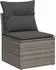 vidaXL Sofa-Set 6-teilig, grau/dunkelgrau, Polyrattan und Stahl (3447352)