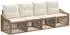 vidaXL Gartenlounge-Set 4-tlg. Poly-Rattan beige (3435930)