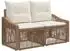 vidaXL Gartenlounge-Set 4-tlg. Poly-Rattan beige (3435930)