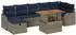 vidaXL Gartenlounge-Set 8-tlg. grau Poly-Rattan (3359951)