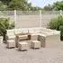 vidaXL Garten-Sofa-Set 13-tlg. beige Poly-Rattan (3362311)