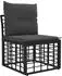 vidaXL Outdoor-Sofagarnitur 5-tlg. schwarz/dunkelgrau, Polyester (3437659)
