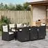 vidaXL Garten-Essgruppe 9-tlg. Polyrattan, schwarz