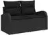 vidaXL Sofa-Set 8-tlg. schwarz, Polyrattan & Stahl