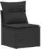 vidaXL Sofa-Set 8-tlg. schwarz, Polyrattan & Stahl