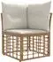 vidaXL Gartensofa-Set 12-tlg. Poly-Rattan, natur/cremeweiß (3437930)