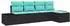 vidaXL Sofa-Set 5-tlg. Poly Rattan, schwarz (3347026)