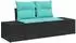 vidaXL Sofa-Set 5-tlg. Poly Rattan, schwarz (3347026)