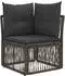 vidaXL Garten-Lounge-Set 7-teilig, Poly-Rattan, grau (3434930)