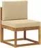 vidaXL Outdoor-Sofagarnitur mit Kissen 5-tlg., natur und beige (3365991)
