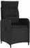 vidaXL Outdoor-Essgruppe 5-tlg. schwarz Poly-Rattan