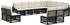 vidaXL Gartenlounge-Set 12-tlg. schwarz Poly-Rattan (3436162)