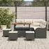 vidaXL Garten-Sofa-Set höhenverstellbar 9-teilig schwarz Poly-Rattan (3362270)