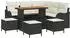vidaXL Garten-Sofa-Set höhenverstellbar 9-teilig schwarz Poly-Rattan (3362270)