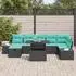 vidaXL Garten-Sofaset Polyrattan 8-teilig (3359893)
