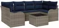 vidaXL Gartensofa-set Grau 55 x 55 x 37 cm Poly-Rattan