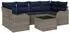 vidaXL Gartensofa-Set grau, Poly-Rattan (3345605)