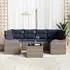 vidaXL Gartensofa-Set grau, Poly-Rattan (3345605)