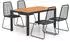 vidaXL Garten-Essgruppe 5-tlg. PVC-Rattan, schwarz/braun (3060126)