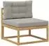 vidaXL Outdoor-Sofagarnitur 6-tlg. Polyester, weiß/hellgrau (3386490)