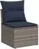 vidaXL Gartensofa-Set 6-teilig mit Kissen, grau, Polyrattan (3221780)