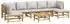 vidaXL Garten-Lounge-Set 8-tlg. mit Kissen, Bambus, hellgrau (3155110)
