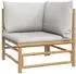 vidaXL Garten-Lounge-Set 8-tlg. mit Kissen, Bambus, hellgrau (3155110)