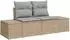 vidaXL Garten-Sofa-Set mit Kissen, 5-tlg., beige, Poly-Rattan (3359359)