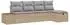 vidaXL Garten-Sofa-Set mit Kissen, 5-tlg., beige, Poly-Rattan (3359359)