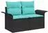 vidaXL Gartenlounge-Set 5-tlg. Poly Rattan schwarz (3357019)