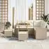 vidaXL Garten-Sofaset 8-teilig, Polyrattan, beige (3361611)