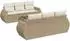 vidaXL Garten-Sofagarnitur 7-tlg. mit Kissen, Poly Rattan, beige (3221107)