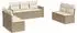 vidaXL Garten-Sofagarnitur 7-tlg. Poly Rattan beige mit Kissen (3218818)