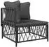 vidaXL Garten-Lounge-Set 8-tlg. mit Kissen, Stahl, anthrazit (3186913)