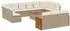 vidaXL Garten-Sofagarnitur 14-tlg. Poly Rattan beige mit Kissen (3228144)