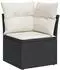 vidaXL Garten-Sofagarnitur 5-tlg. mit Kissen, Poly Rattan, schwarz (3221325)