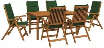 vidaXL Garten-Essset 7-teilig, Akazien-Massivholz (3434625)