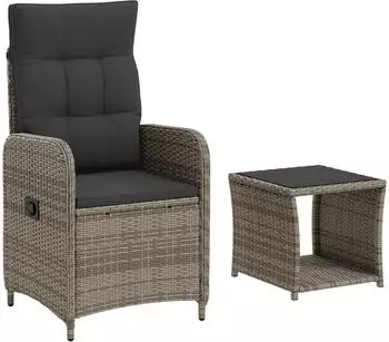 vidaXL Garten-Lounge-Set 2-tlg., grau und dunkelgrau (3422362)
